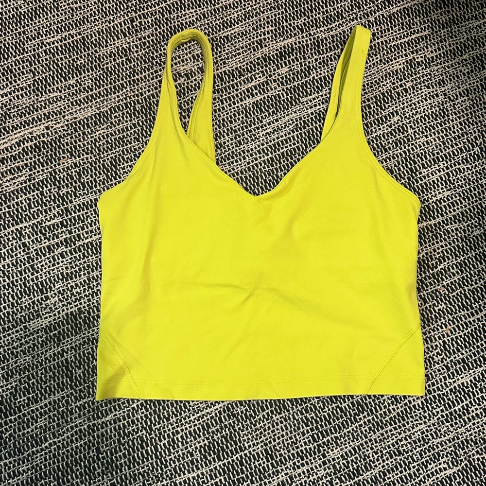 Lulu Lemon, yellow/neon yellow, size 4, align tank